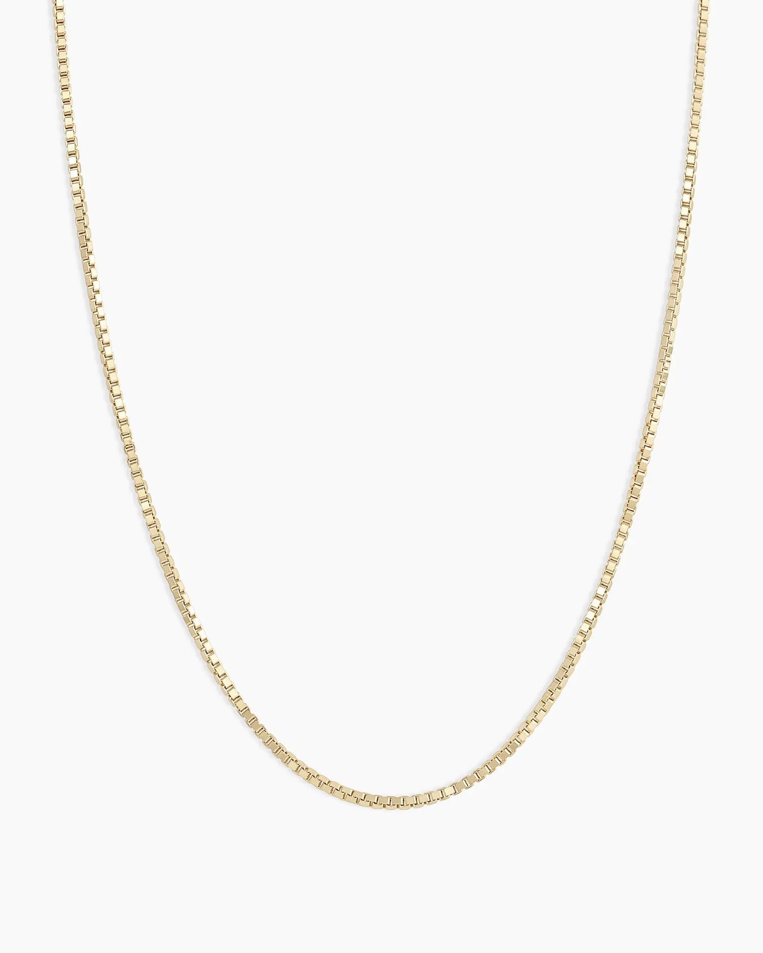 14k Gold Box Chain Necklace