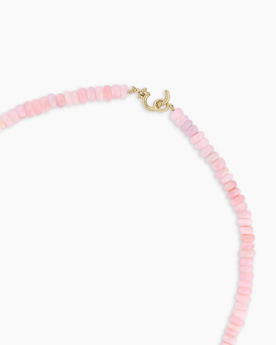 14k Gold Pink Peruvian Opal Necklace