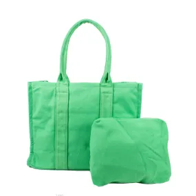 2-in-1 canvas tote set - white