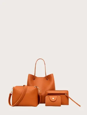 4pcs Minimalist Bucket Bag Set