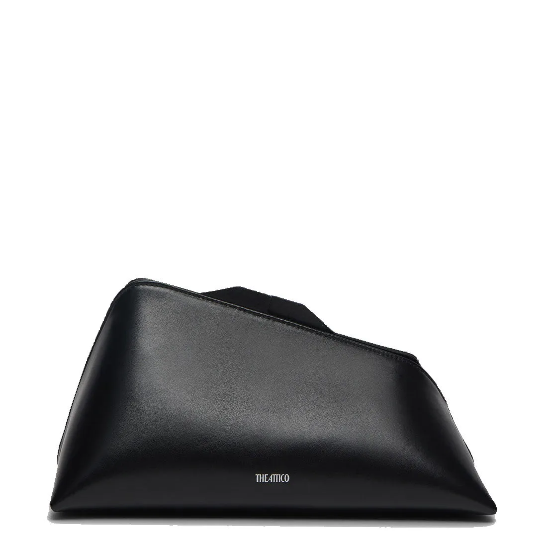 ''8.30PM'' Leather Oversized Clutch,Black