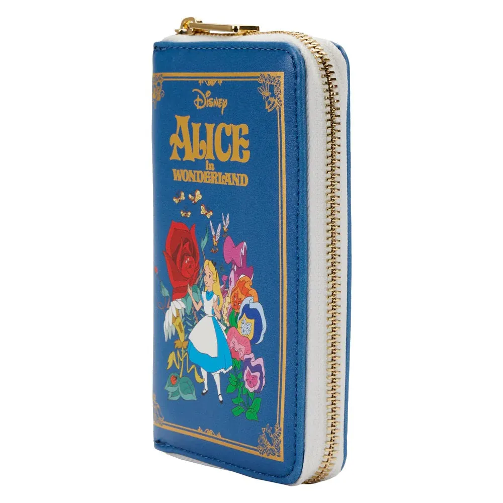 Alice in Wonderland Book Zip Around Wallet