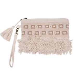 Alysa - embellished clutch with zip and detachable strap