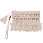 Alysa - embellished clutch with zip and detachable strap