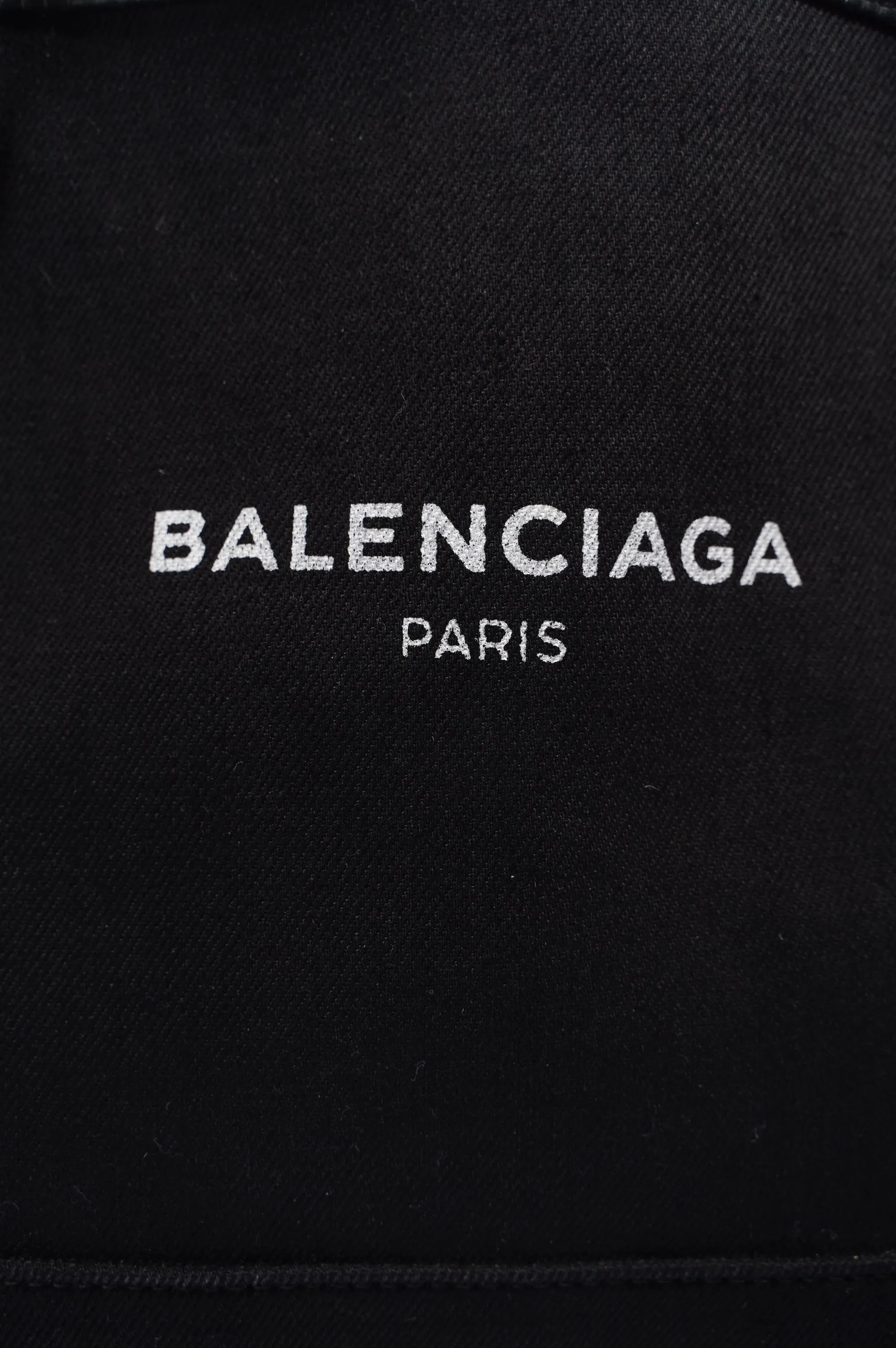 Balenciaga Cabas Tote Bag Black Canvas Small