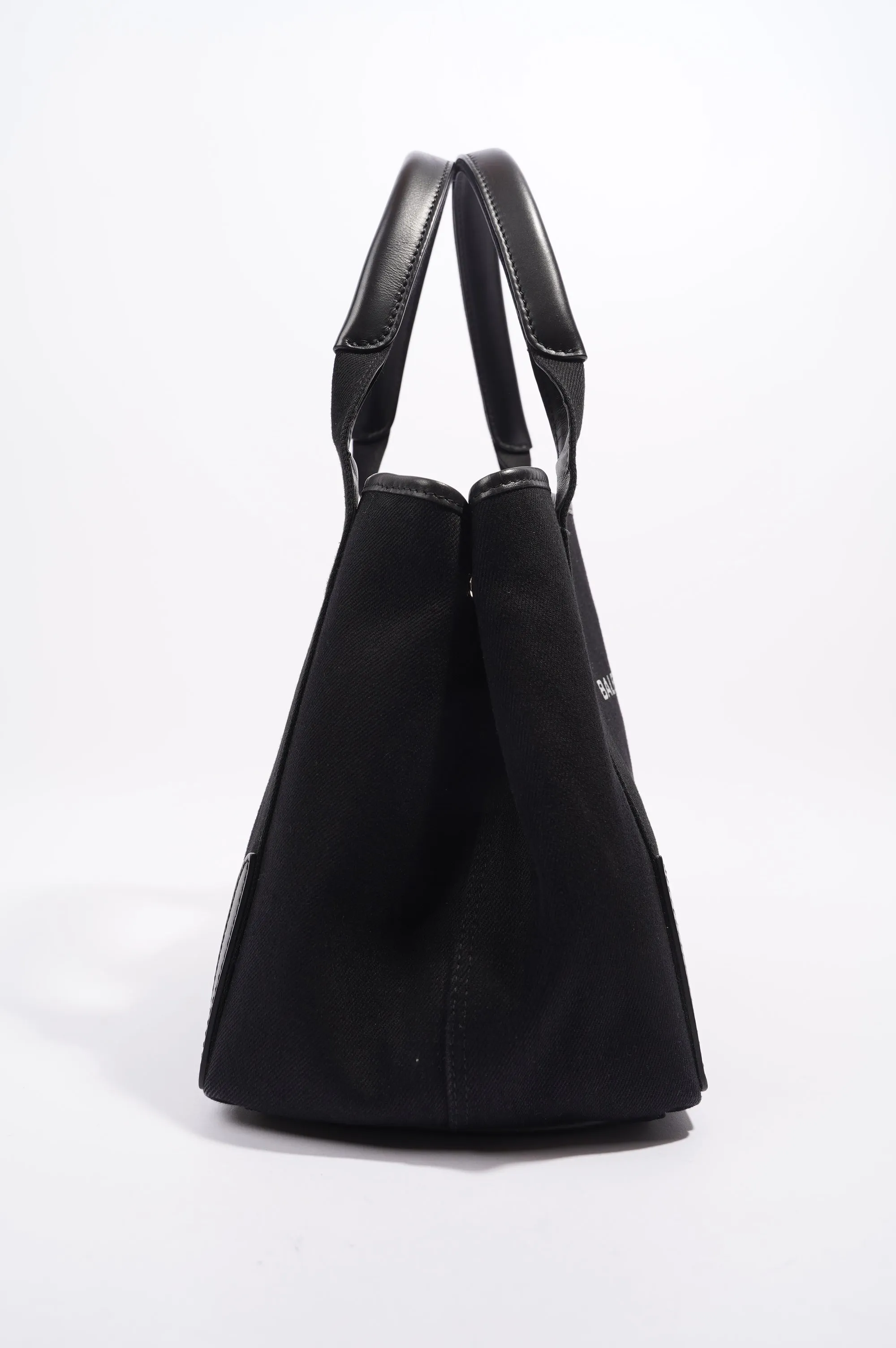 Balenciaga Cabas Tote Bag Black Canvas Small