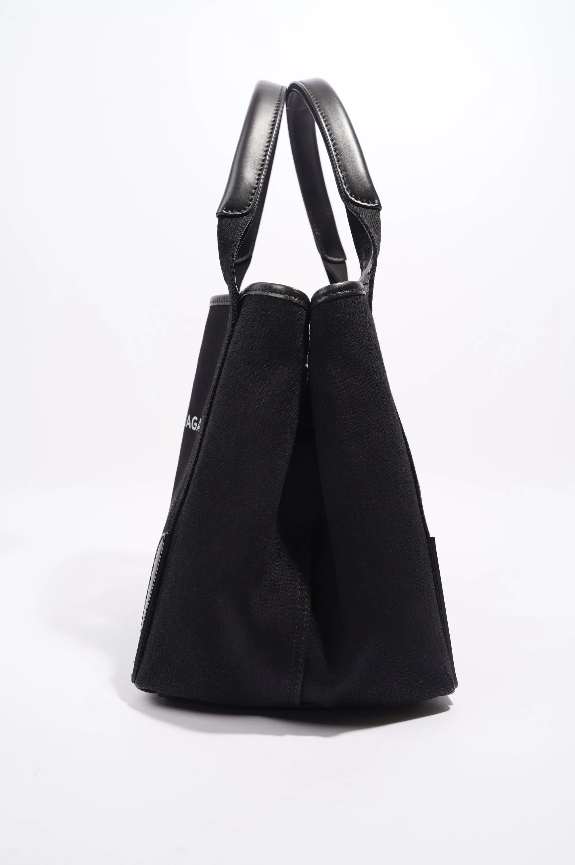 Balenciaga Cabas Tote Bag Black Canvas Small