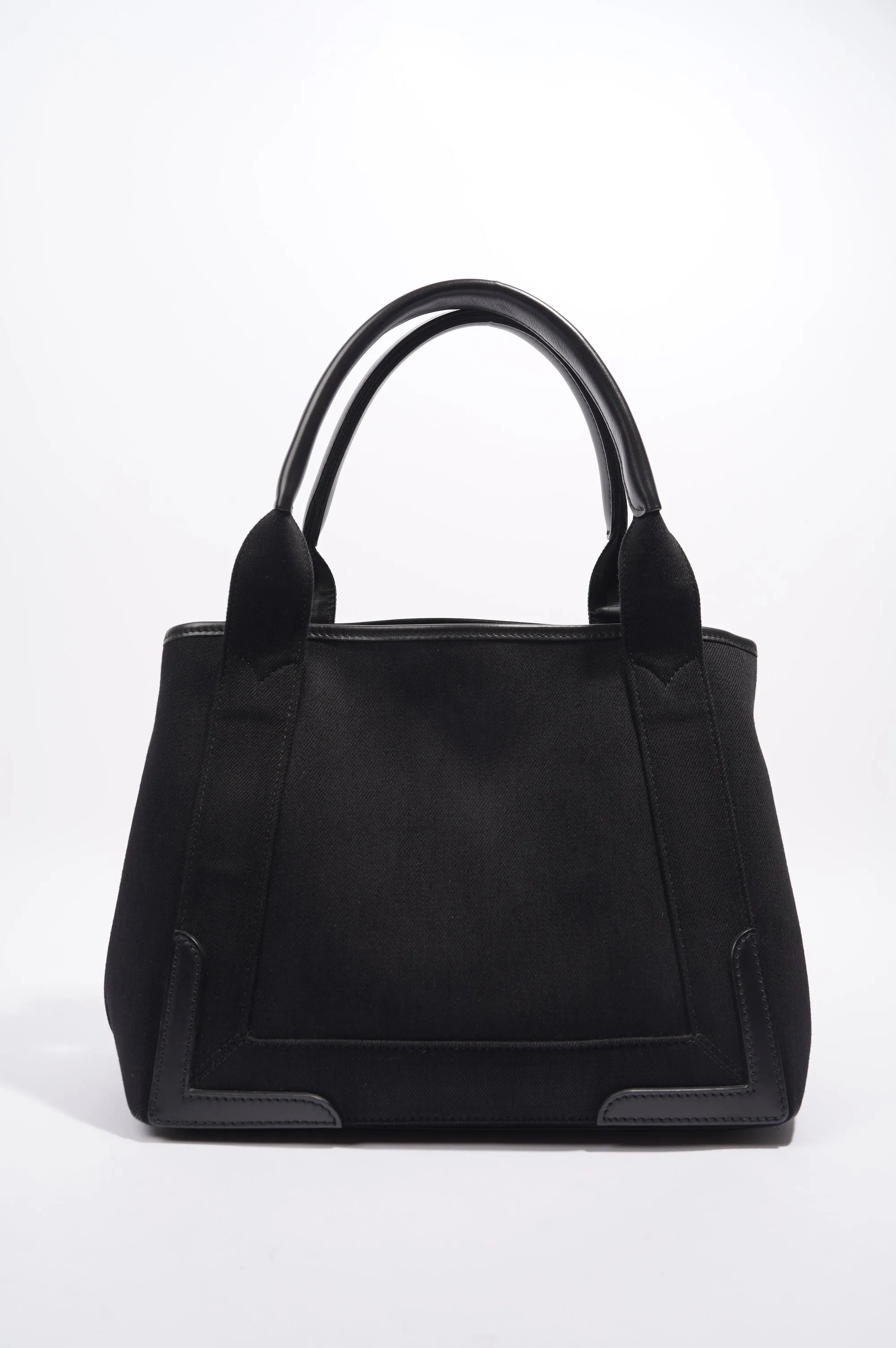 Balenciaga Cabas Tote Bag Black Canvas Small