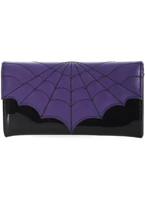 Banned Gods and Monsters Spiderweb Wallet Purple