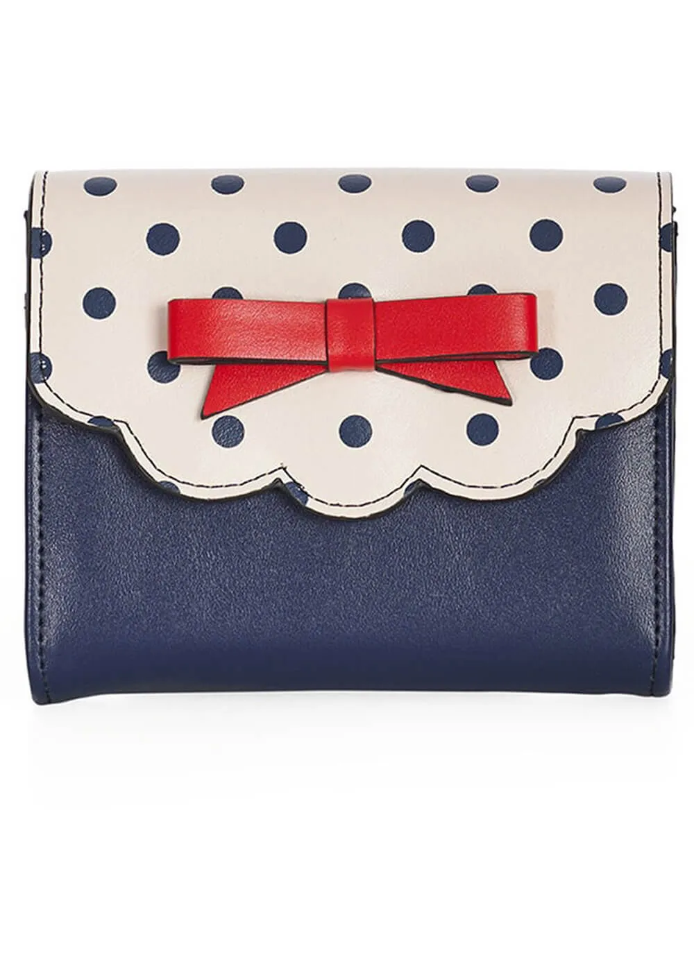 Banned Poppy Polka Wallet White