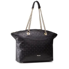 Borsa Donna Shopping a Spalla POLLINI linea Heritage Embossed Nero