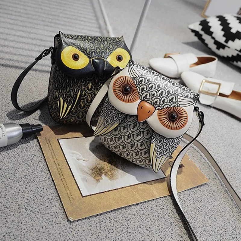 Cartoon Owl Print Mobile Phone Bag Crossbody Bag