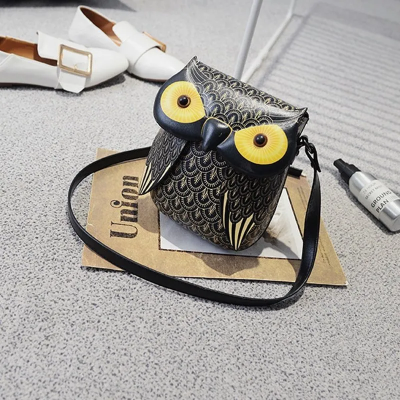 Cartoon Owl Print Mobile Phone Bag Crossbody Bag