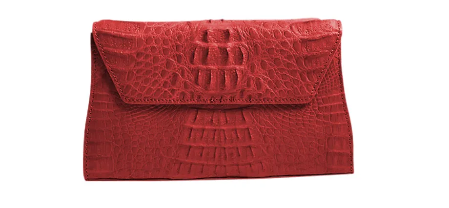 Celine Crocodile Clutch