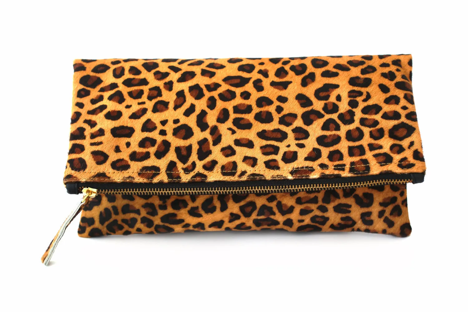 Cheetah Print Calf Hair Clutch