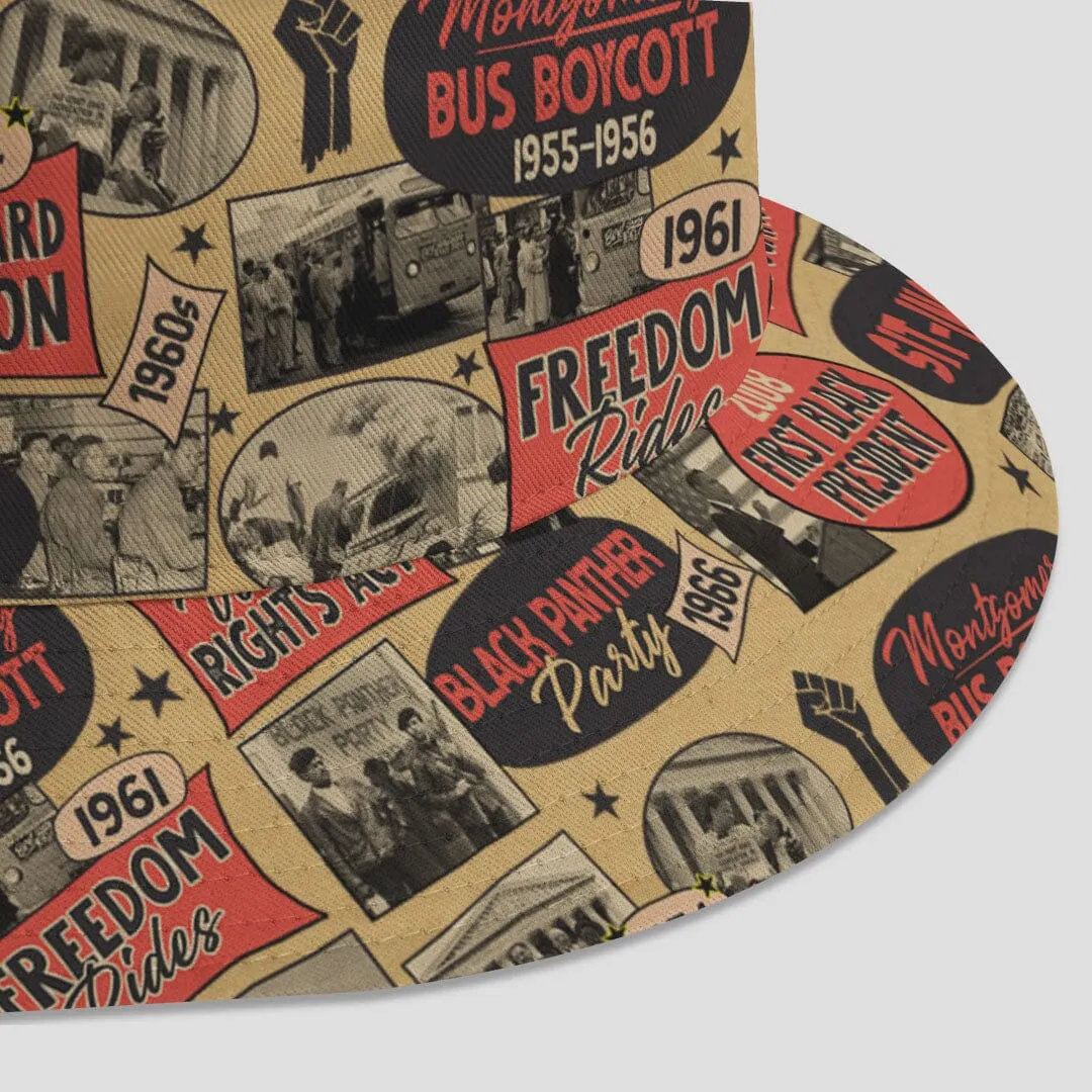 Civil Rights Events in 50s Style Bucket Hat