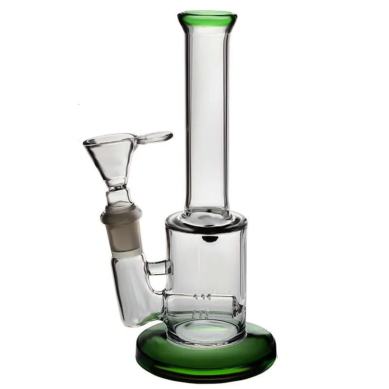 Clear glass bong with an inline percolator