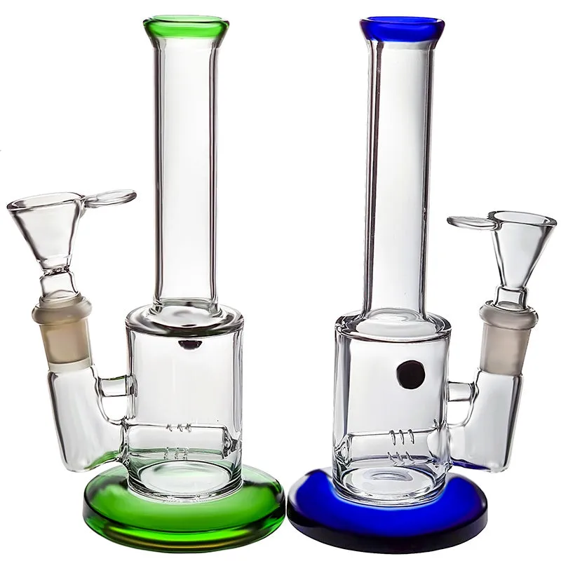 Clear glass bong with an inline percolator