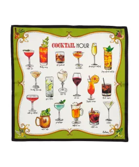 Cocktail Hour Silk Square Scarf