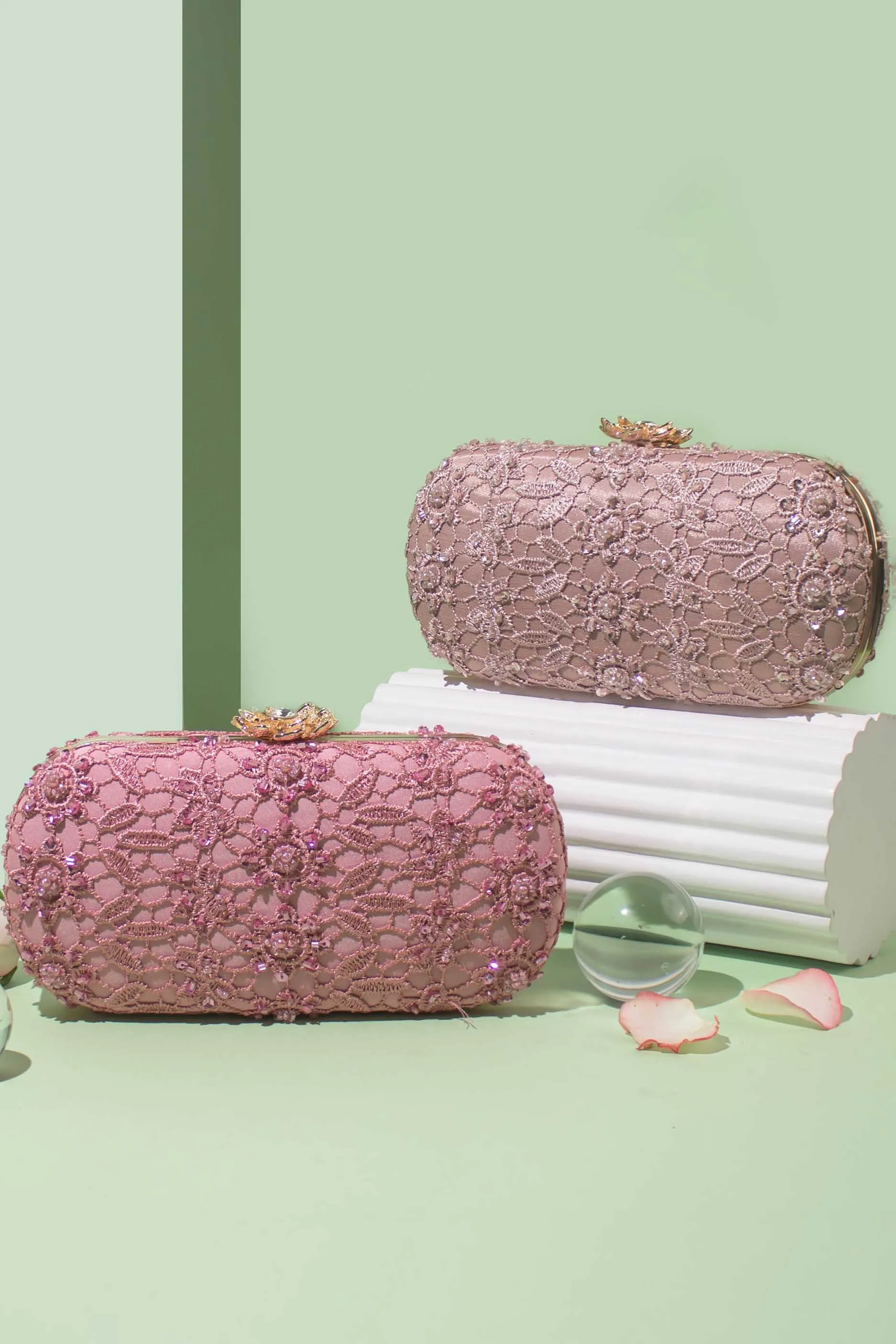 Cordon Capsule Clutch Mauve