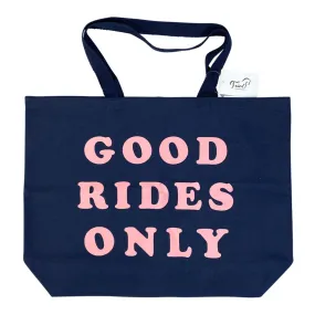 Dapplebay 'Good Rides Only' Tote in Navy/Hot Pink