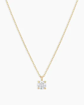 Diamond Solitaire 4 mm Necklace