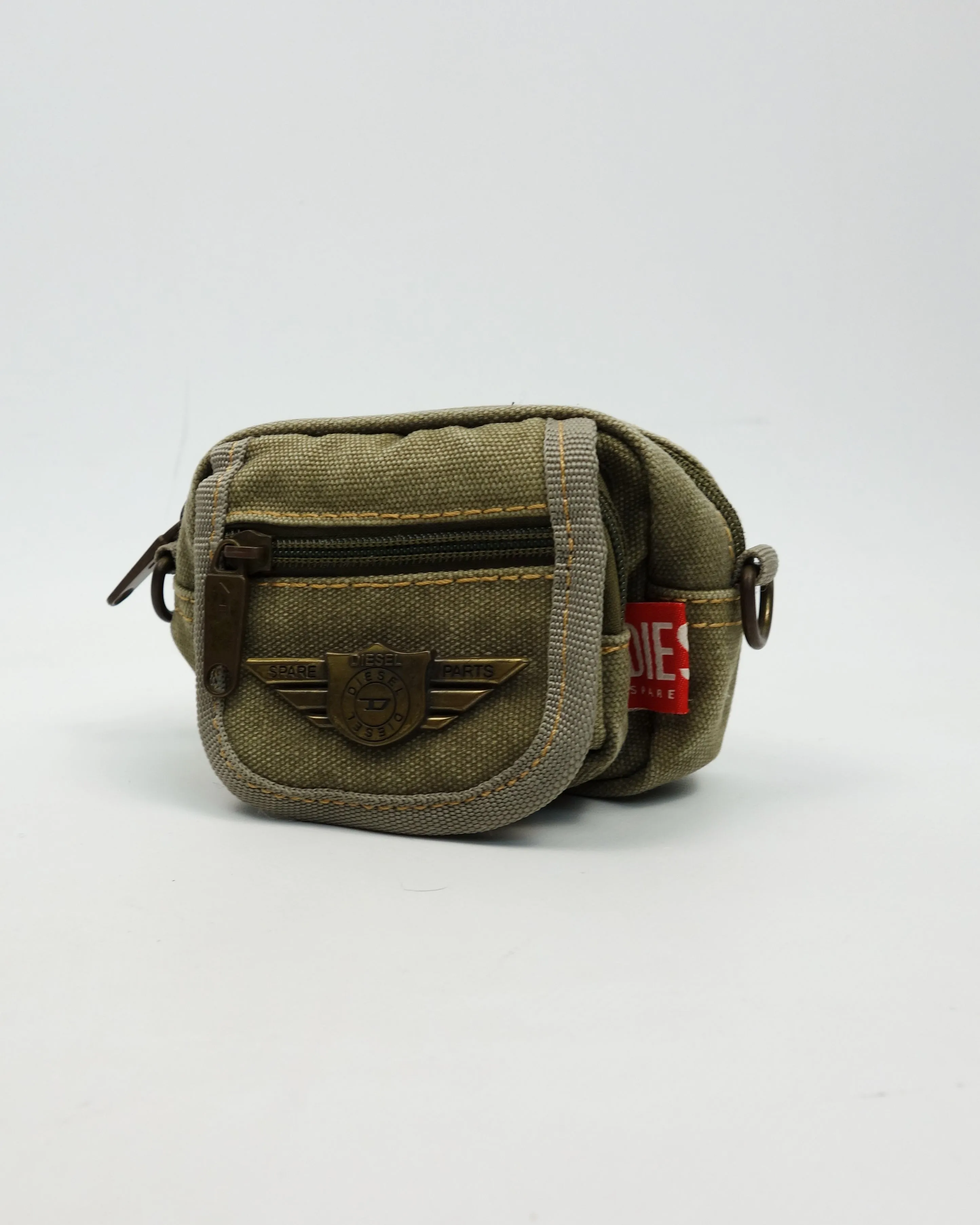 Diesel Utility Distressed Bag   Hand Wallet 1990's