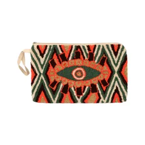 Embroidered Eye Clutch