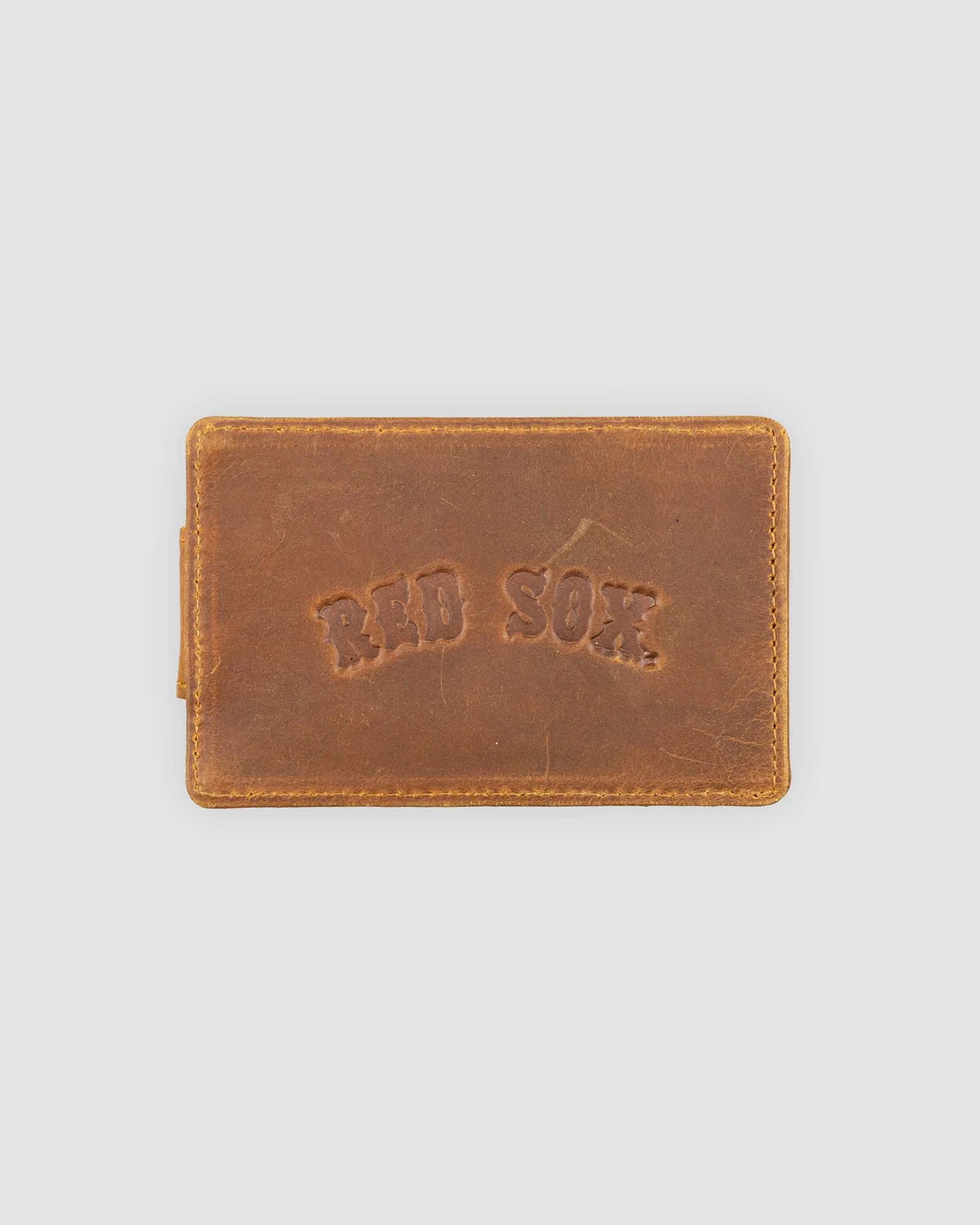 Flag Man Glove Leather Money Clip Wallet - Boston Red Sox