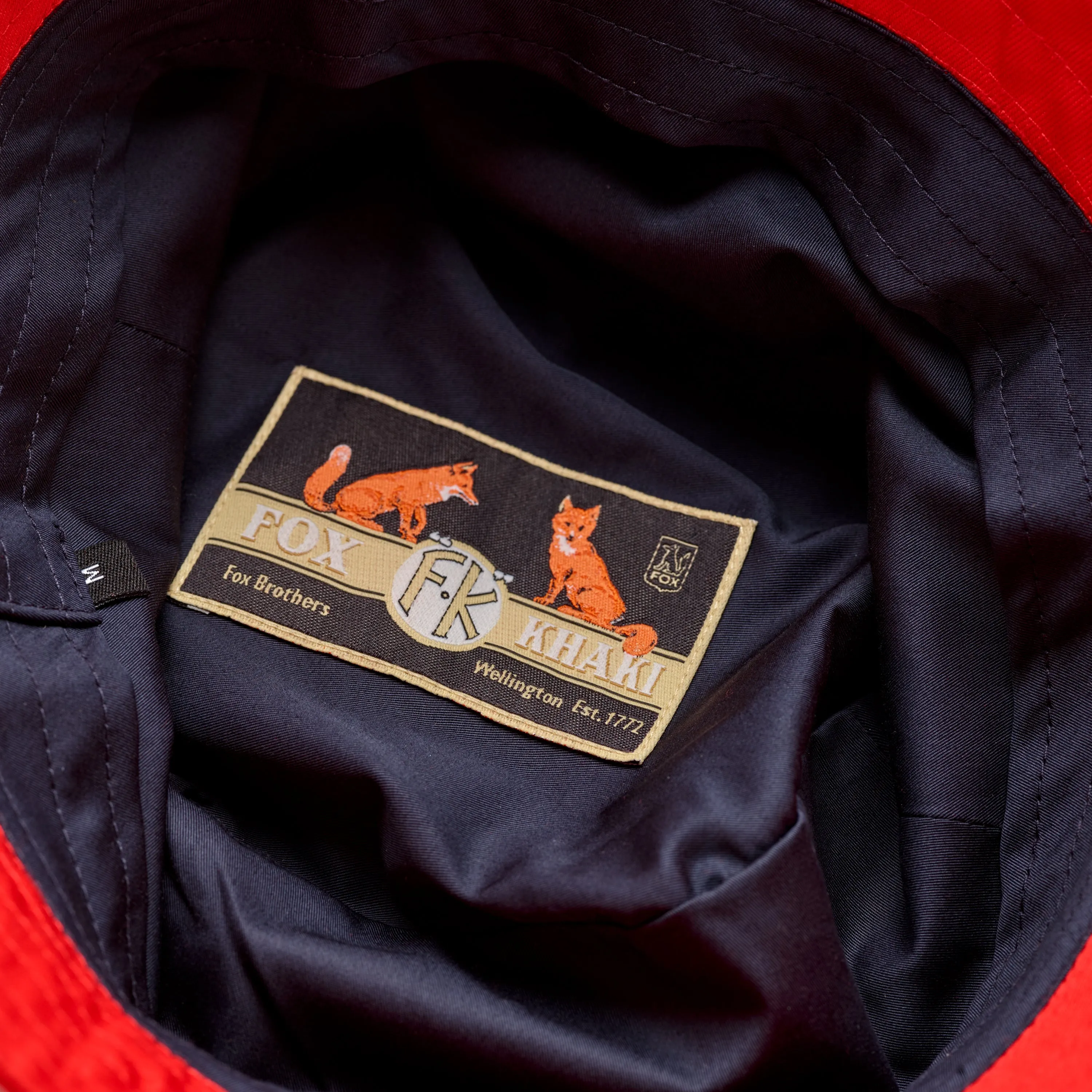 Fox Khaki Bucket Hat in Red