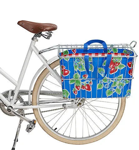 Freckled Sage Oilcloth Bike Basket Tote