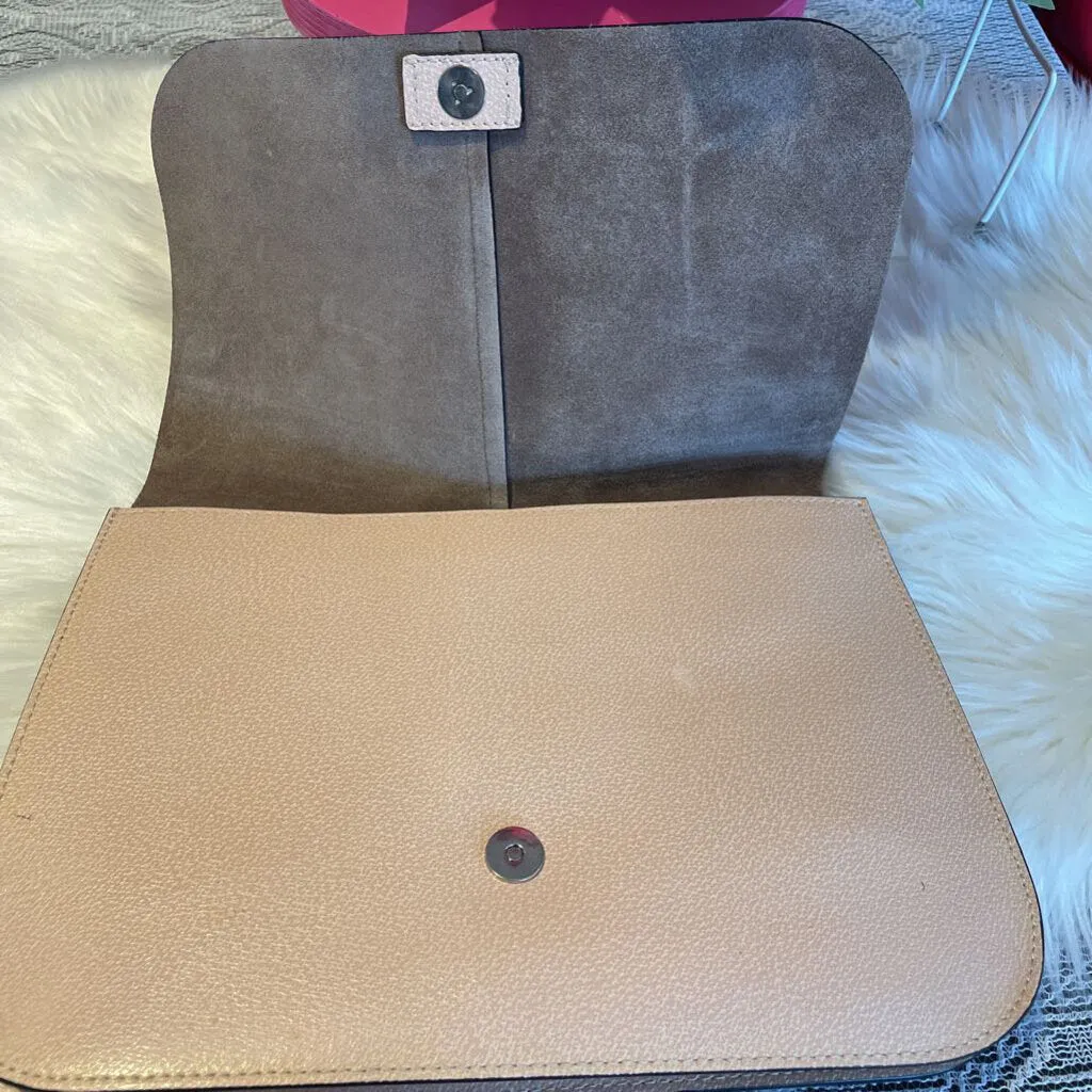 Gianni Chiarini Pale Pink Leather Fold Over Shoulder Bag