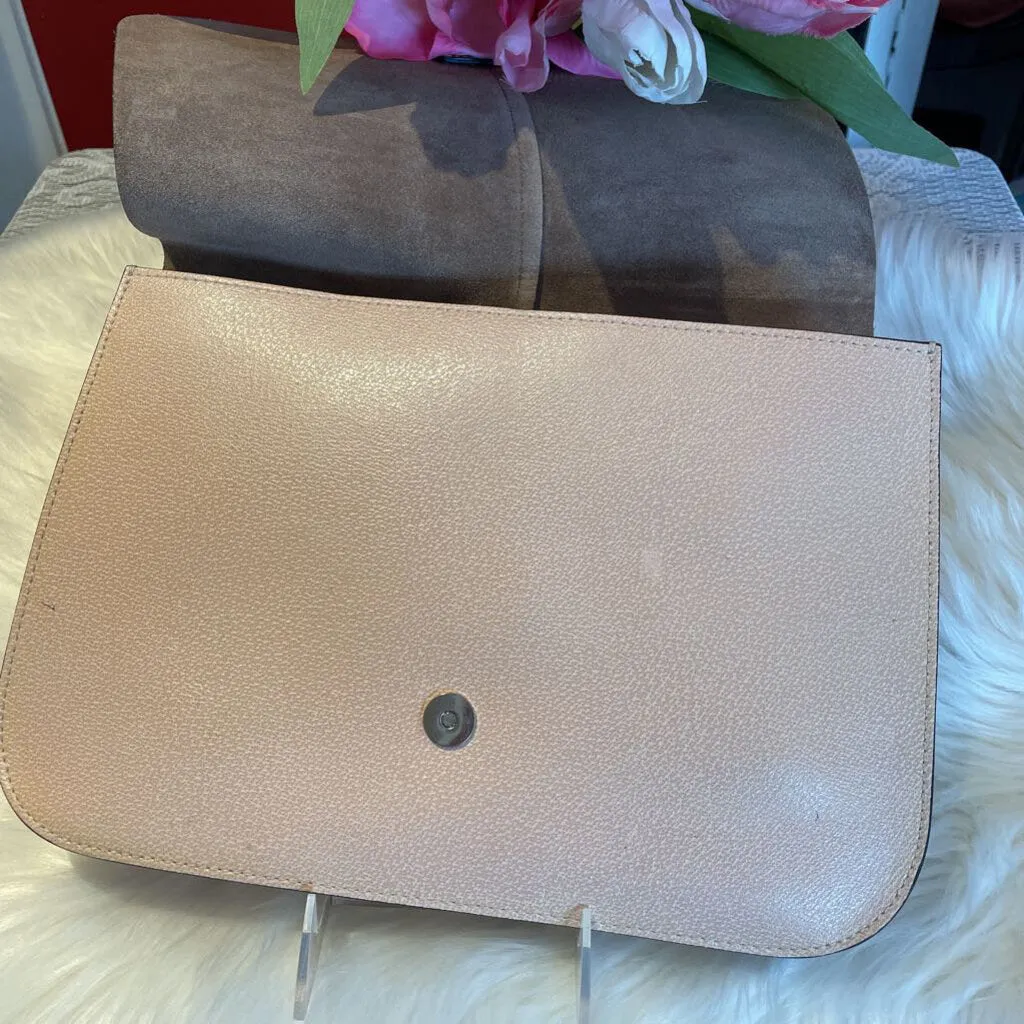 Gianni Chiarini Pale Pink Leather Fold Over Shoulder Bag