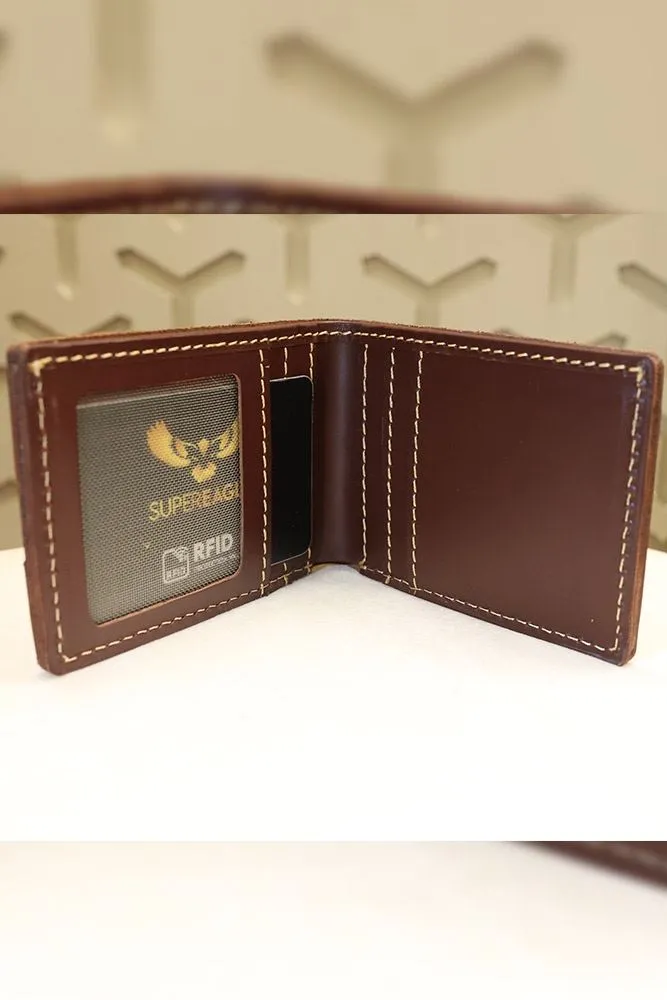 Handcrafted Single Cash Pocket Genuine Leather Wallet