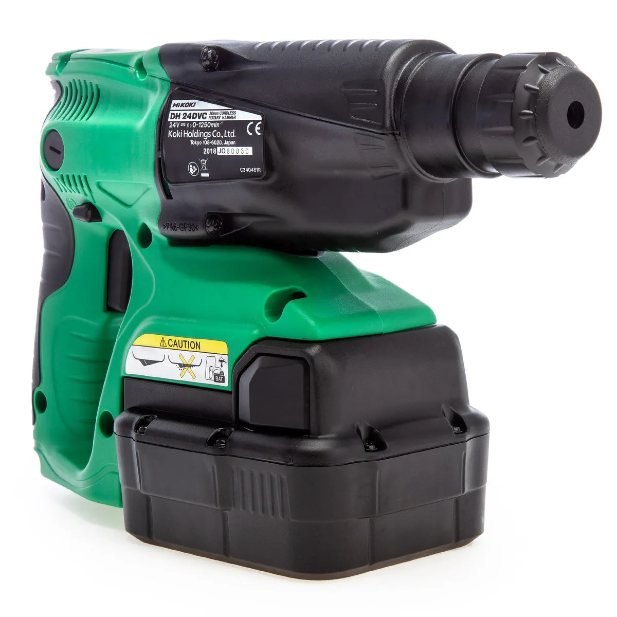 HiKOKI DH24DVC 24V SDS-Plus Rotary Hammer Drill with 2 x 2.0Ah Ni-MH Batteries Charger & Case