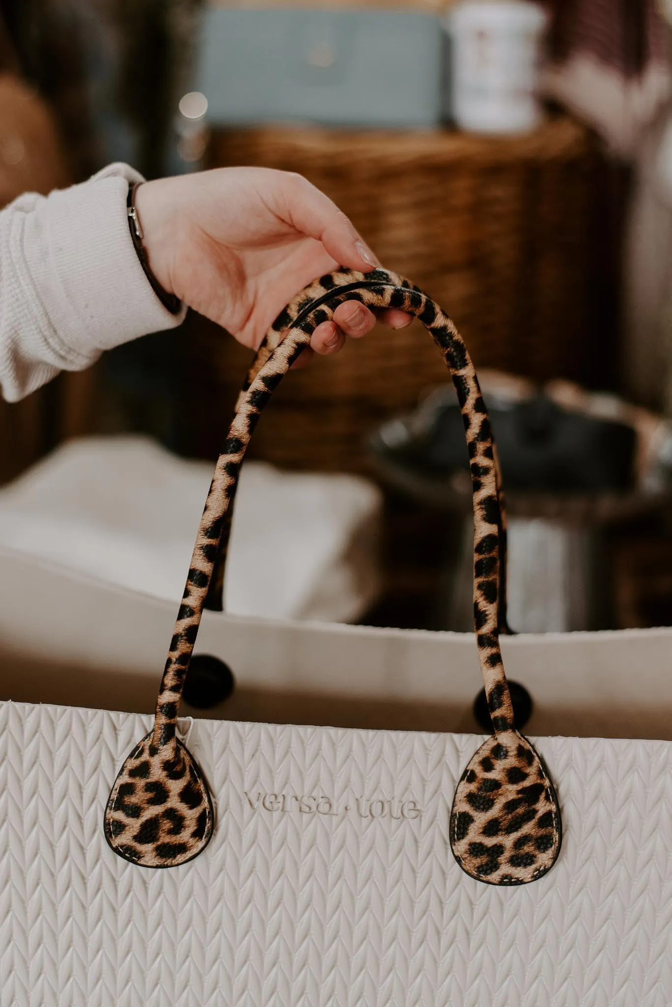 Interchangeable Versa Tote Straps - Leopard