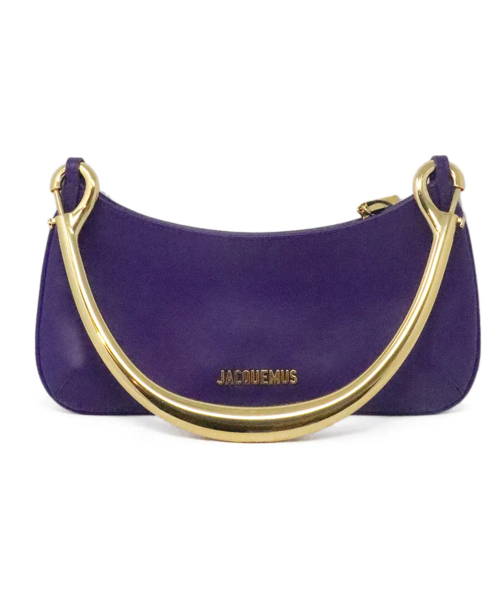 Jacquemus Purple Leather Shoulder Bag