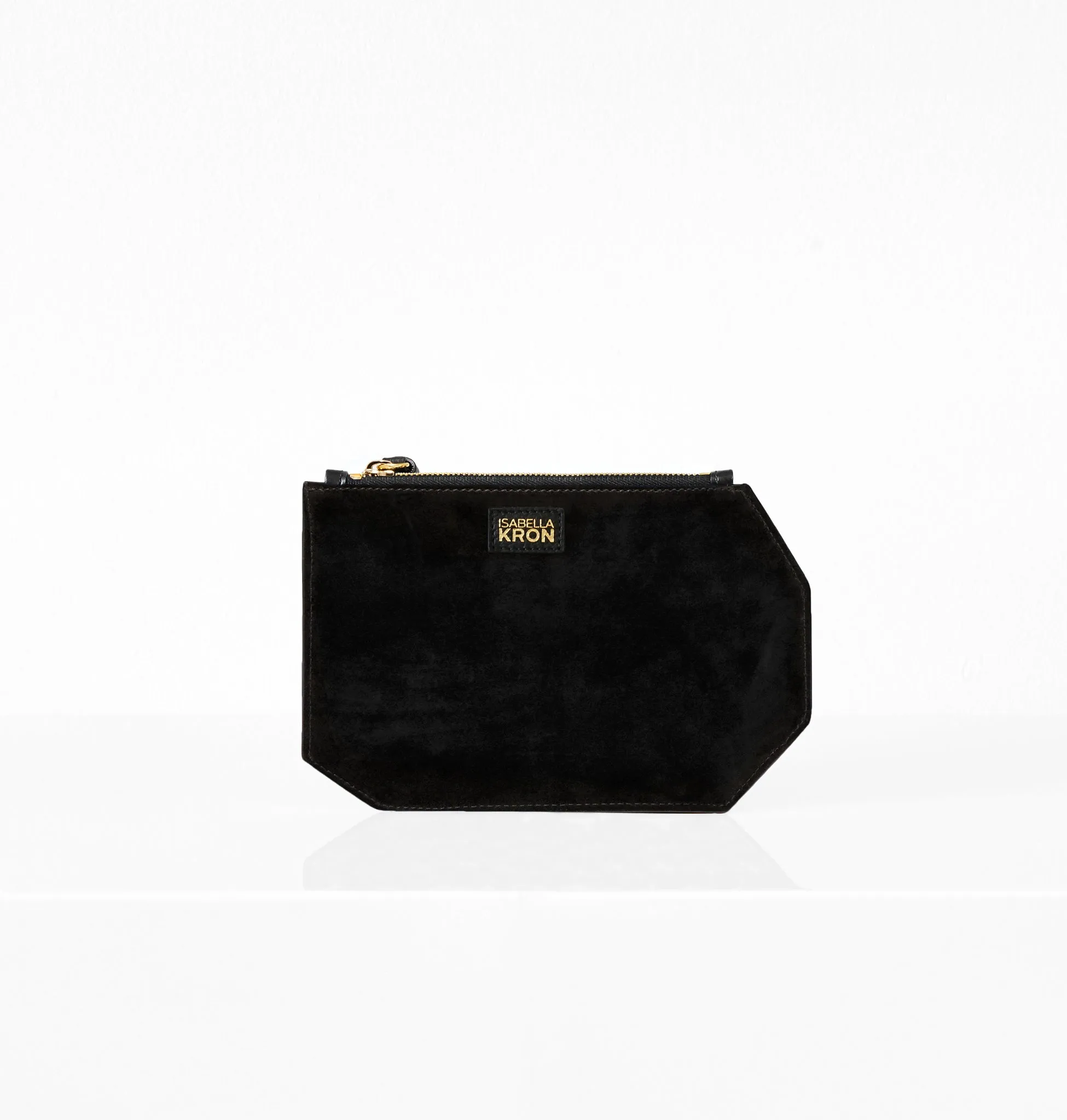 K CLUTCH SUEDE BLACK