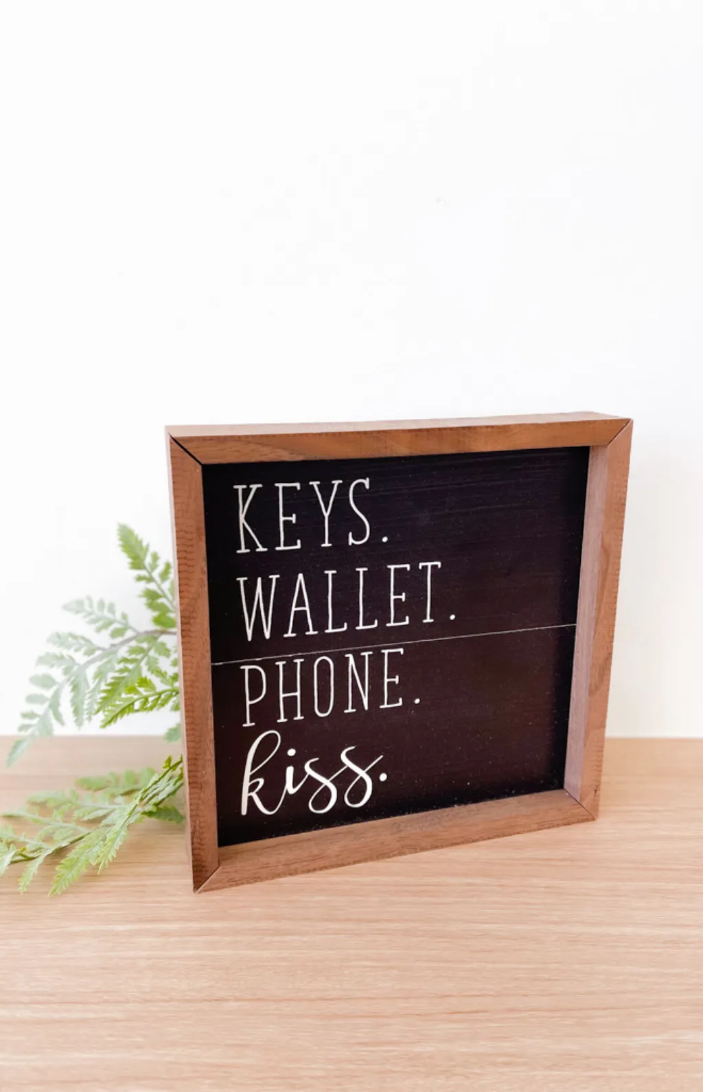 Keys Wallet Phone Kiss Sign