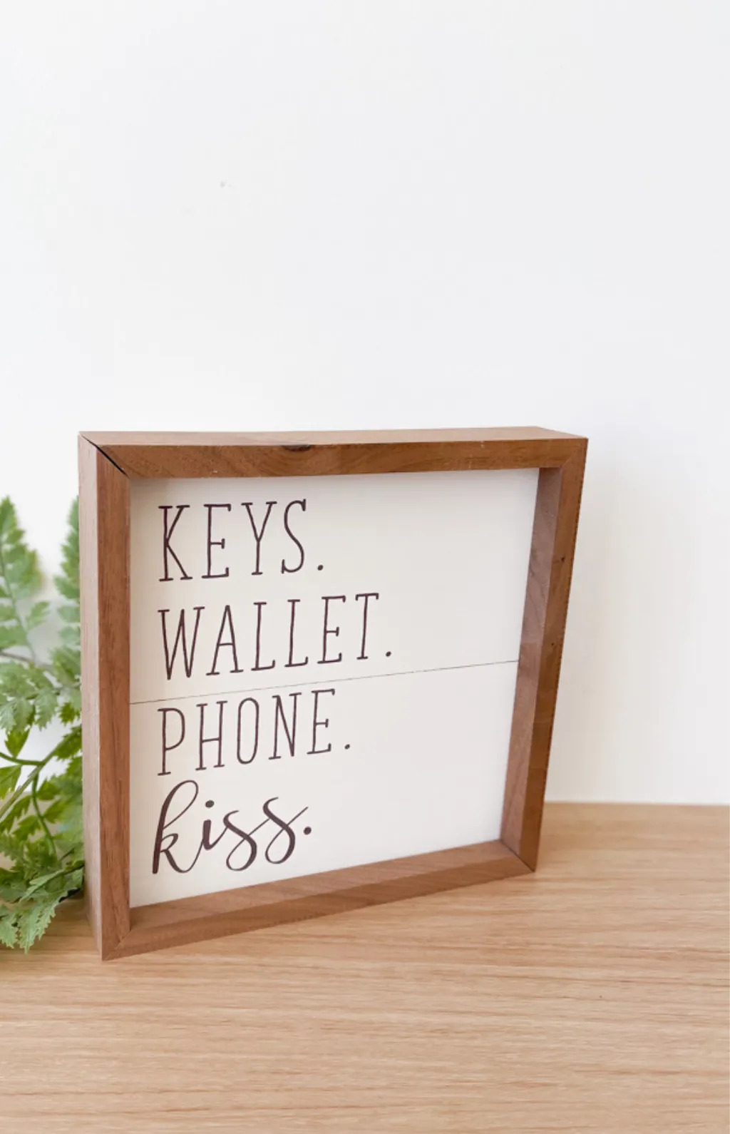 Keys Wallet Phone Kiss Sign