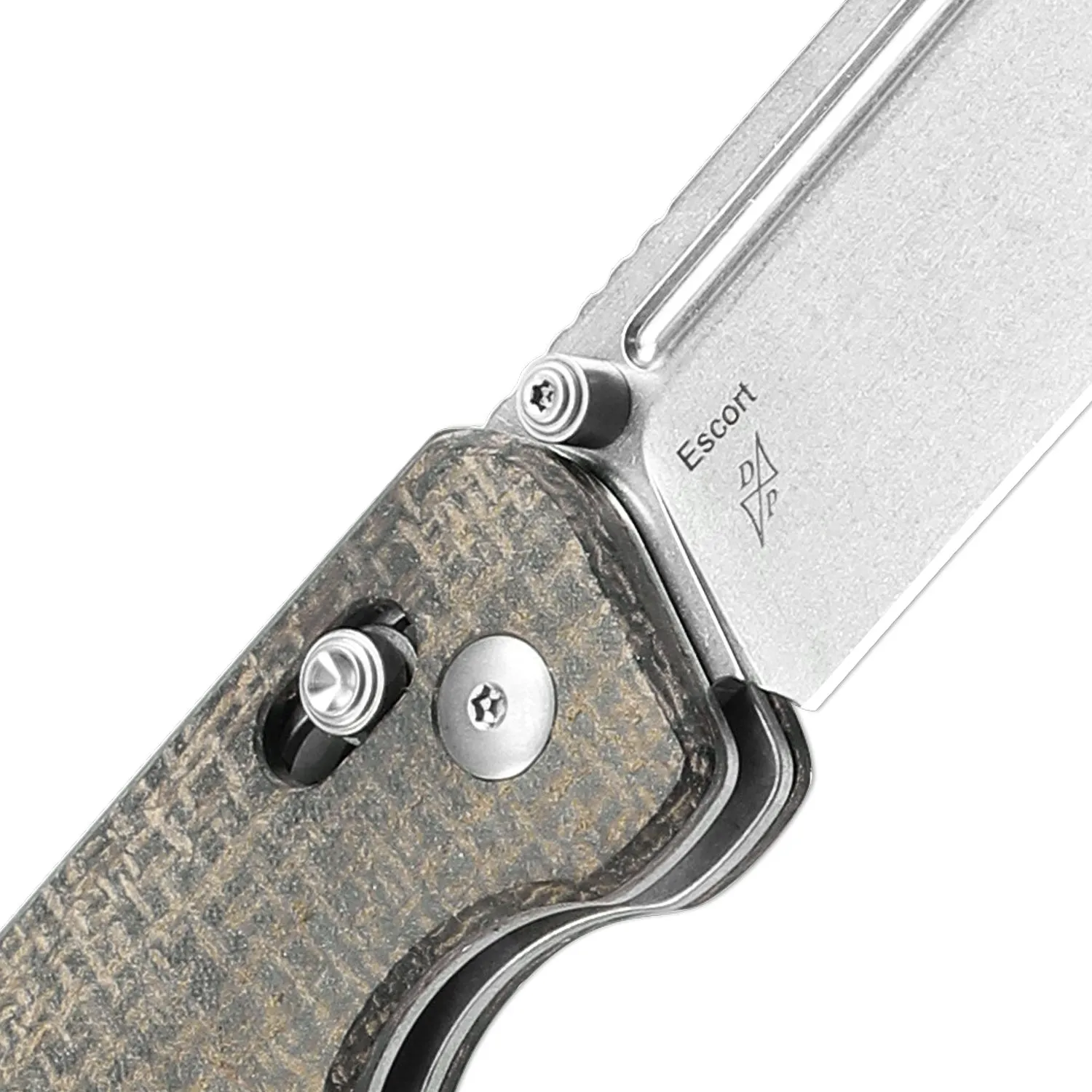 Kizer 154CM Blade Clutch Lock Micarta Handle V4481C2 (3.31 Stonewash)