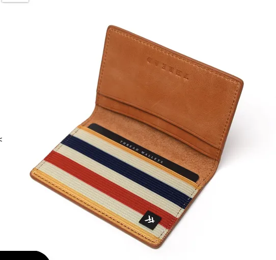 Leather Thread Wallets RFID Bifold Wallet