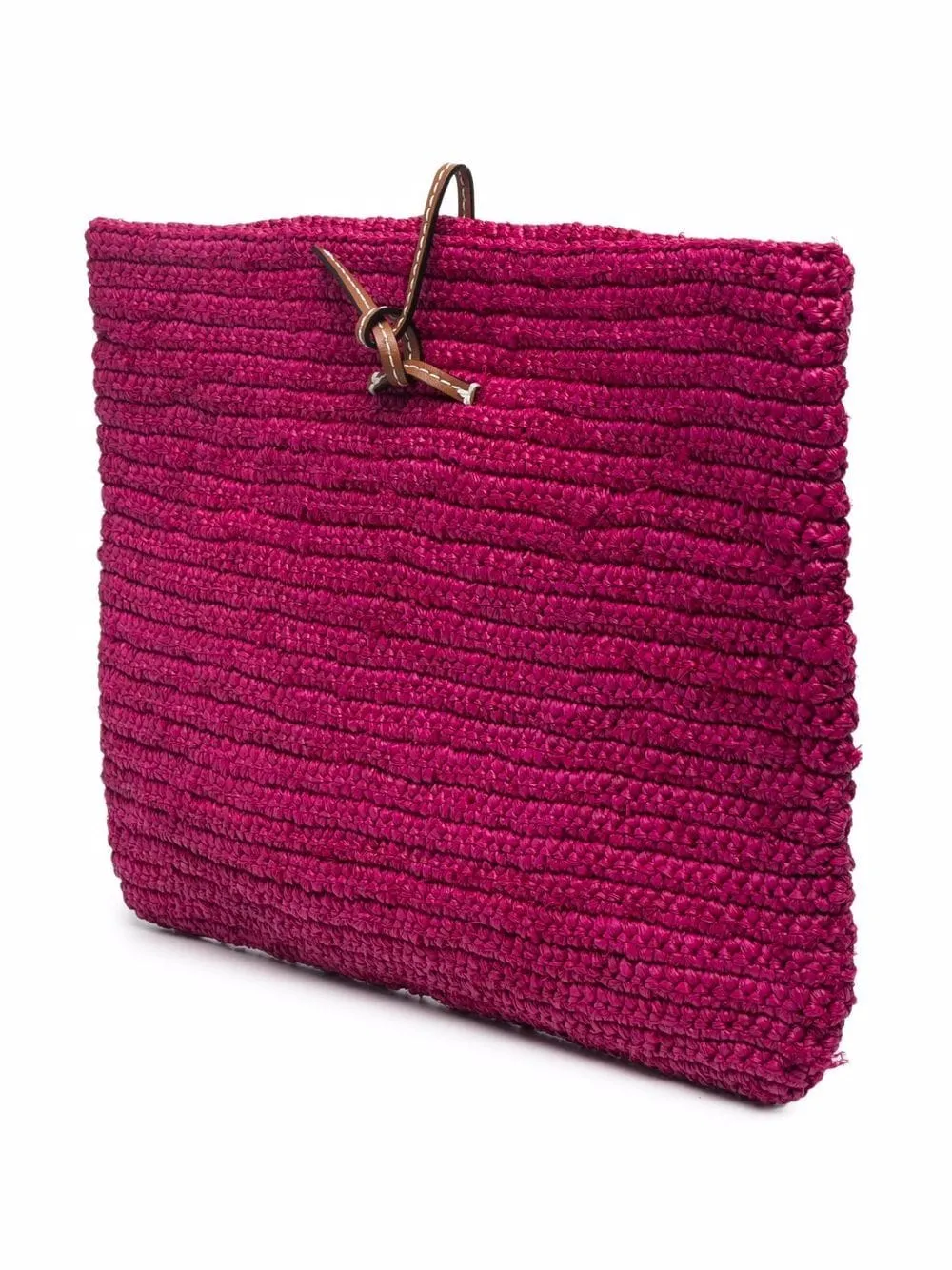 Manebi Raffia Clutch - (green, fuchsia or natural)