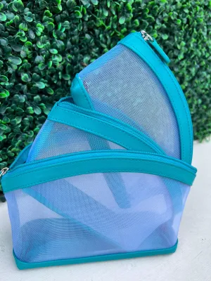 Medium Mesh and Leather Pouch