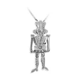 Mikelart Sterling Silver Necklace With Nutcracker Pendant