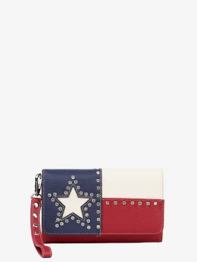 Montana West Texas Pride Studs Crossbody Wristlet