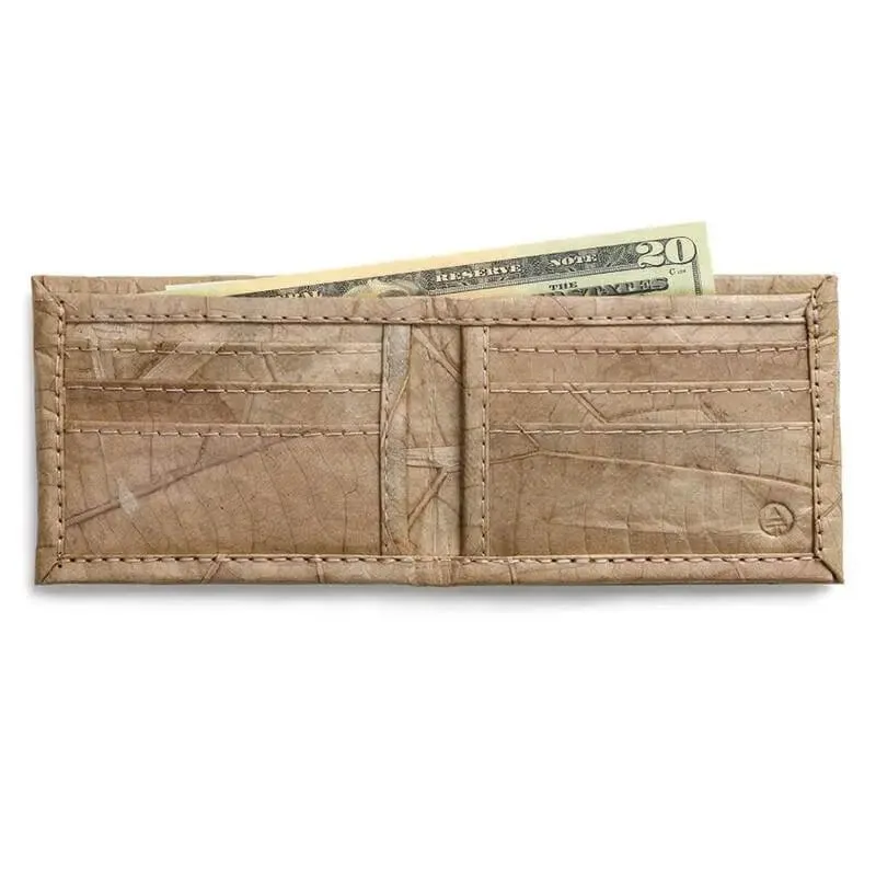 Natural vegan wallet made of leaves by Tree Tribe