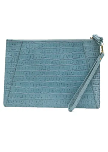 Neely & Chloe No. 9 Croc Embossed Clutch