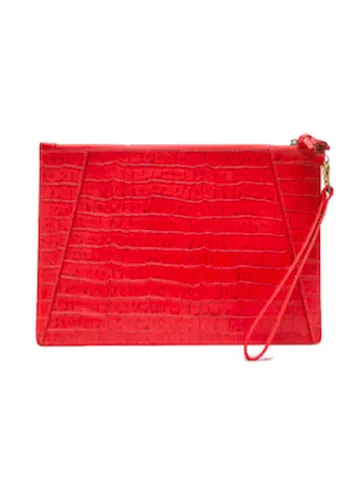 Neely & Chloe No. 9 Croc Embossed Clutch