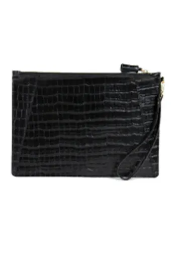 Neely & Chloe No. 9 Croc Embossed Clutch